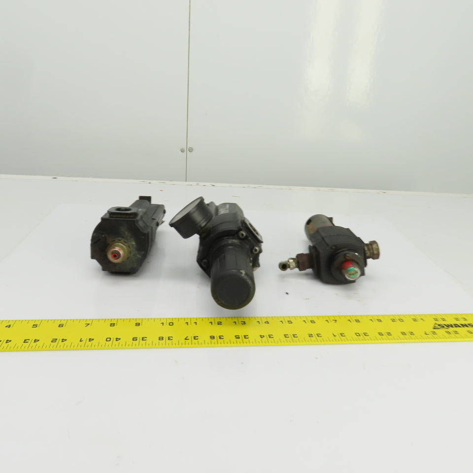 Norgren Excelon Misc Pneumatic Filter/Regulator 250PSIG Mixed Lot Of 3