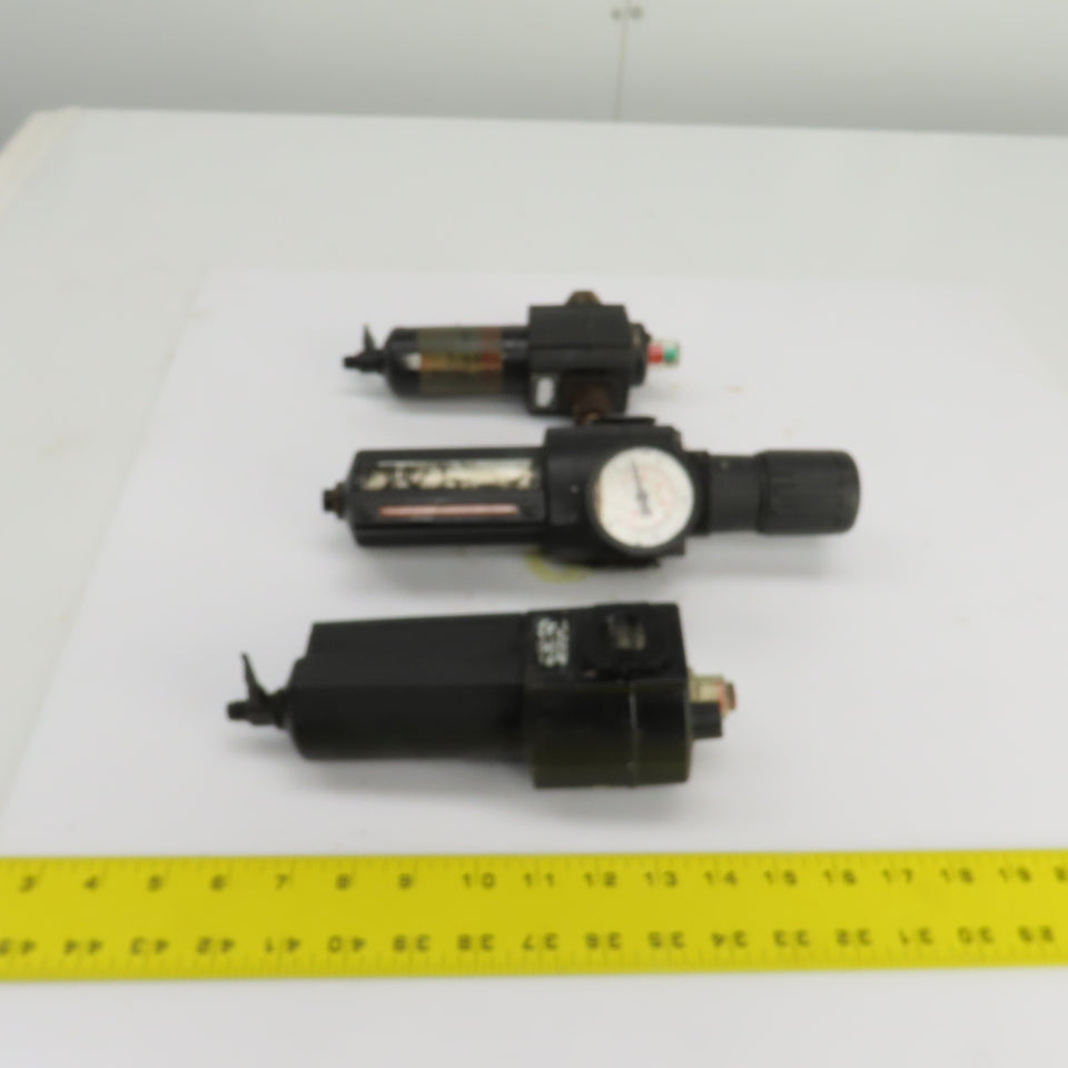 Norgren Excelon Misc Pneumatic Filter/Regulator 250PSIG Mixed Lot Of 3