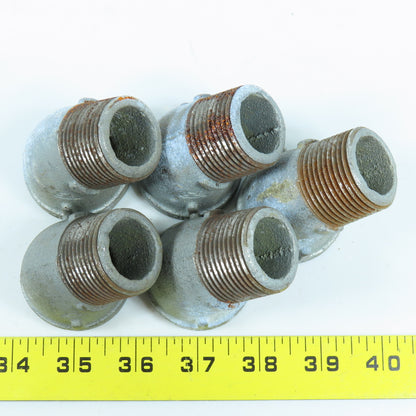 Anvil 1" NPT 45° Elbow Galvanized Iron Pipe Male x Female USA Lot of 5