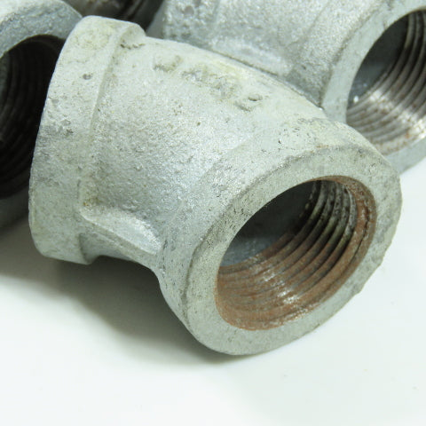 Ward 1" NPT 45° Elbow Galvanized Iron Pipe USA Lot of 6