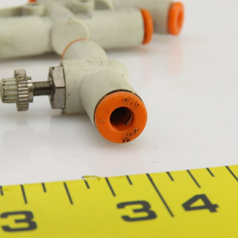 SMC 1/4" & 5/32" Push Connect Manual Flow Control Air Valves Mixed Lot Of 8