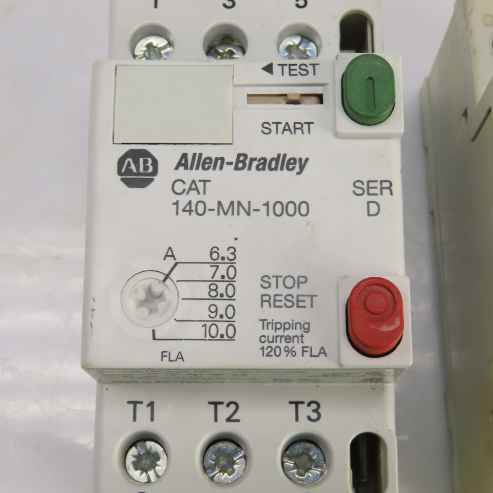 Allen Bradley 140-MN-0100 Ser D/Ser C Manual Motor Starter 600V Lot Of 2
