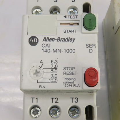 Allen Bradley 140-MN-0100 Ser D/Ser C Manual Motor Starter 600V Lot Of 2