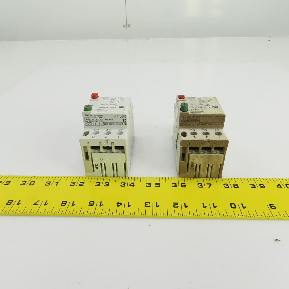 Allen Bradley 140-MN-0100 Ser D/Ser C Manual Motor Starter 600V Lot Of 2