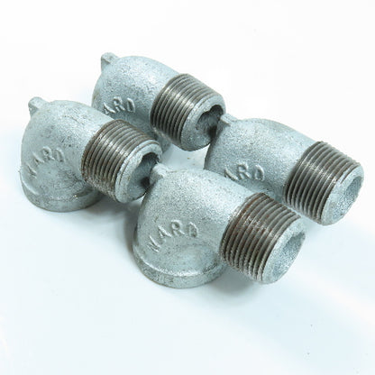 Ward 1" NPT 90° Elbow Galvanized Iron Pipe USA Lot of 4