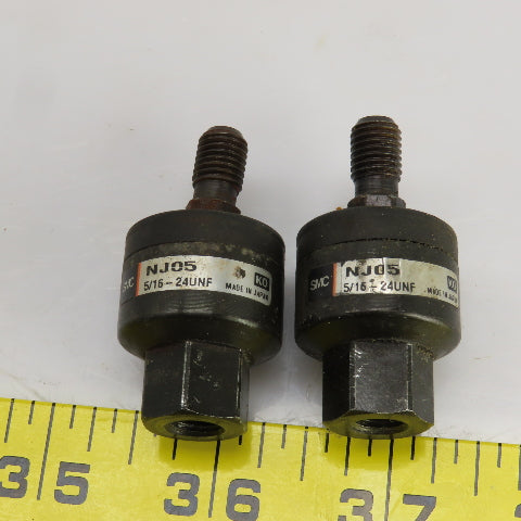 SMC NJ05 5/16"-24UNF Floating Joint Alignment Coupler Lot Of 2