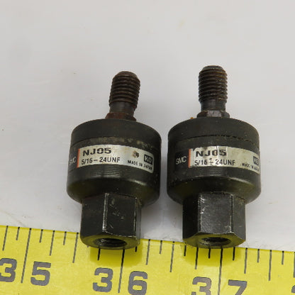 SMC NJ05 5/16"-24UNF Floating Joint Alignment Coupler Lot Of 2