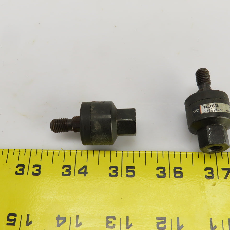 SMC NJ05 5/16"-24UNF Floating Joint Alignment Coupler Lot Of 2