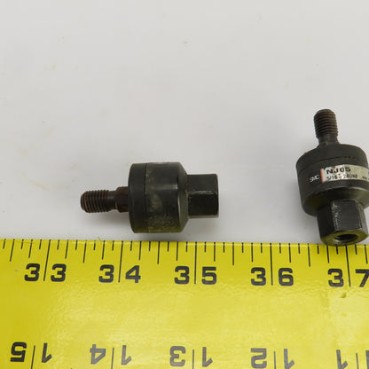 SMC NJ05 5/16"-24UNF Floating Joint Alignment Coupler Lot Of 2
