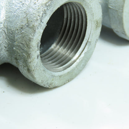 Ward 1" NPT Tee Fitting Galvanized Iron Pipe USA Lot of 6