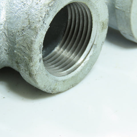 Ward 1" NPT Tee Fitting Galvanized Iron Pipe USA Lot of 6