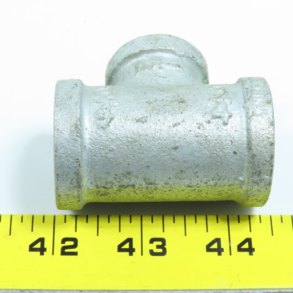 3/4" x 3/4" x 1/2" NPT Tee Fitting Galvanized Iron Pipe Lot of 10