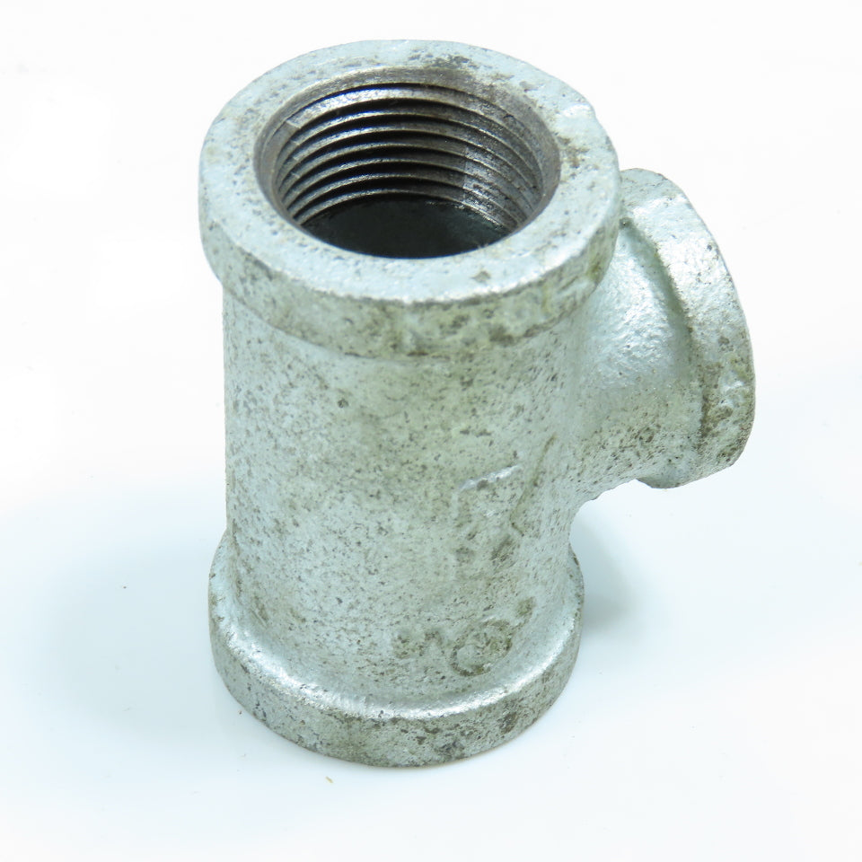 3/4" x 3/4" x 1/2" NPT Tee Fitting Galvanized Iron Pipe Lot of 10