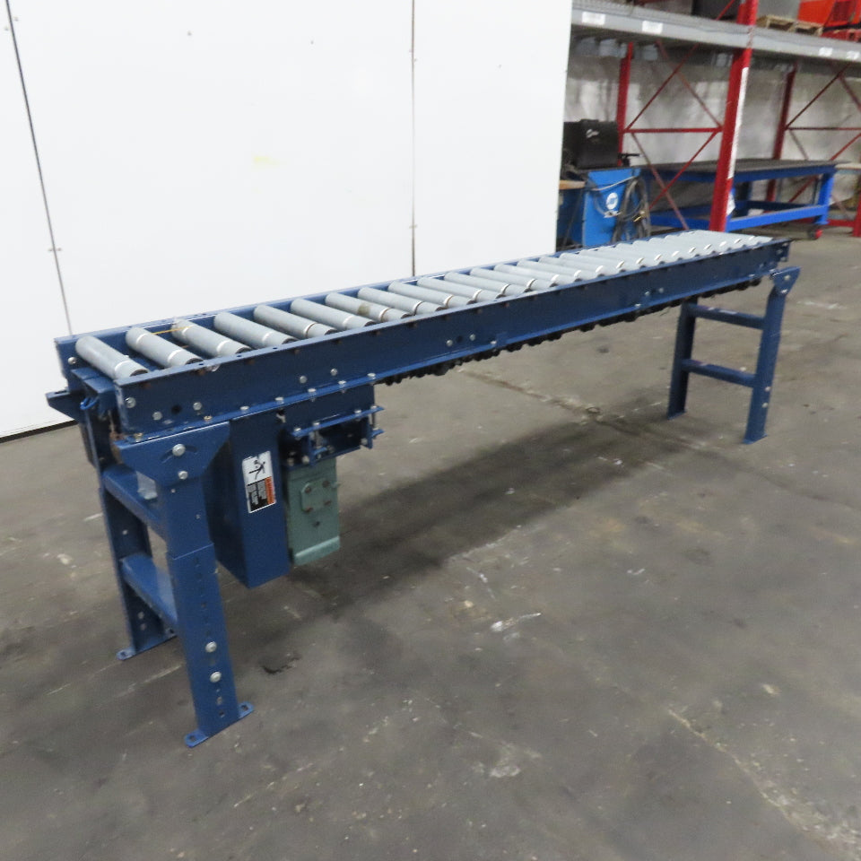 Hytrol 12-1/2" BF x 96" Powered Roller Conveyor 31.5FPM 1Hp 208-220/480V