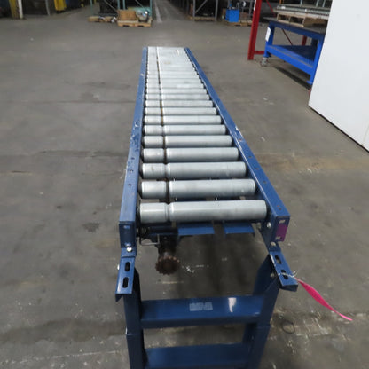 Hytrol 12-1/2" BF x 96" Powered Roller Conveyor 31.5FPM 1Hp 208-220/480V