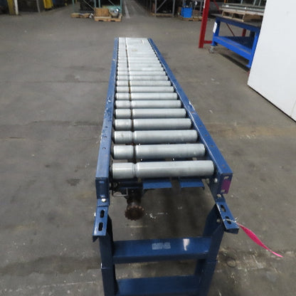 Hytrol 12-1/2" BF x 96" Powered Roller Conveyor 31.5FPM 1Hp 208-220/480V