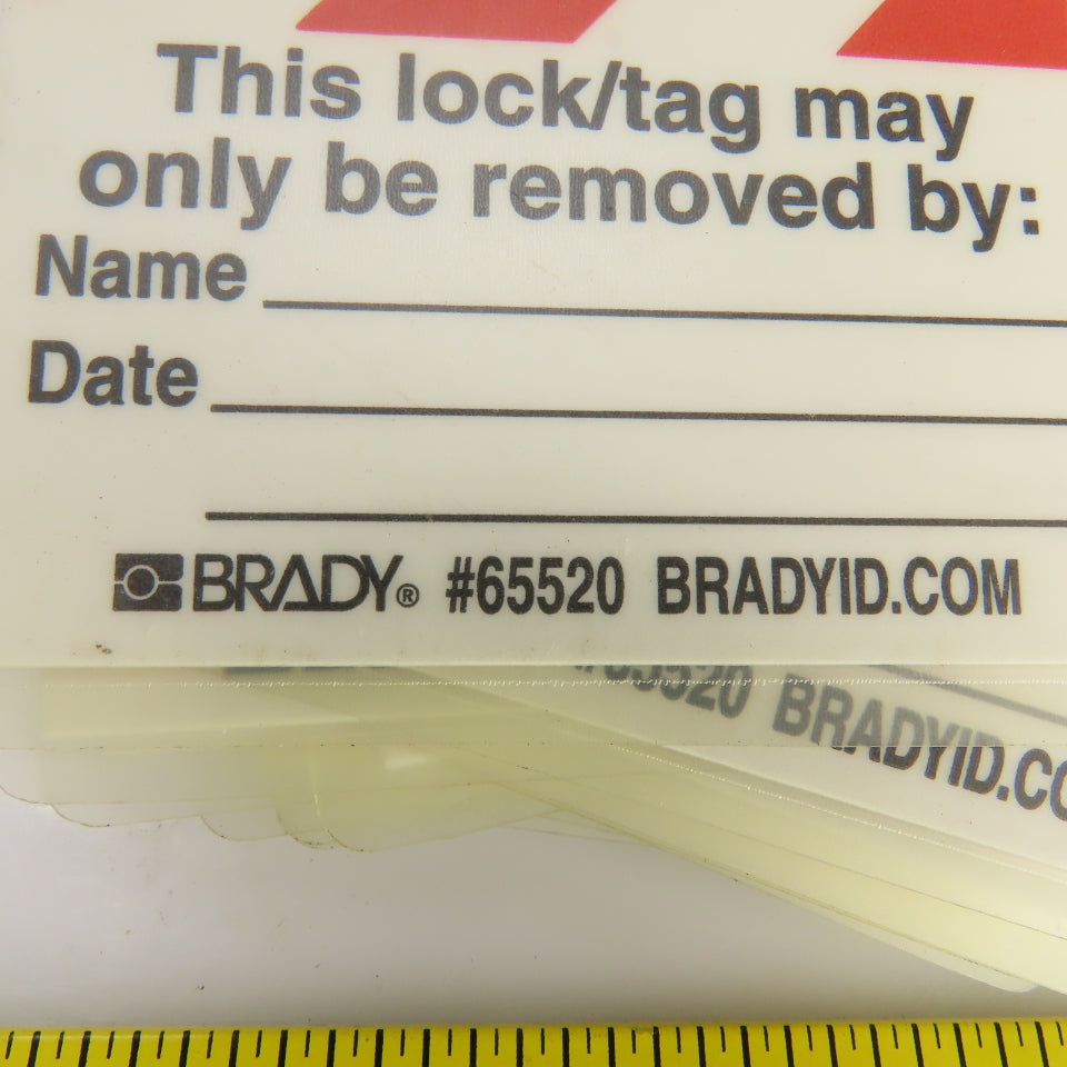 Brady 65520 Danger Do Not Operate Lock Tags Fully Laminated W/Grommets Lot Of 30