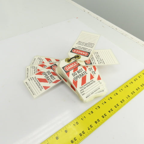 Brady 65520 Danger Do Not Operate Lock Tags Fully Laminated W/Grommets Lot Of 30