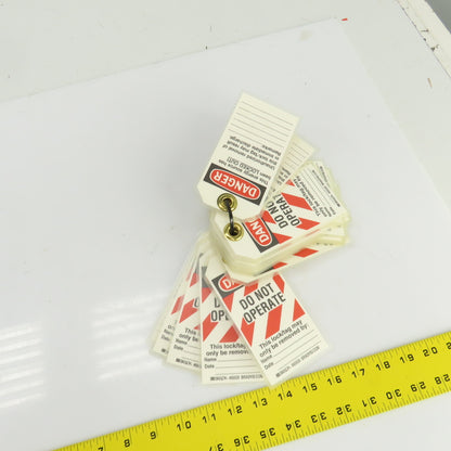 Brady 65520 Danger Do Not Operate Lock Tags Fully Laminated W/Grommets Lot Of 30