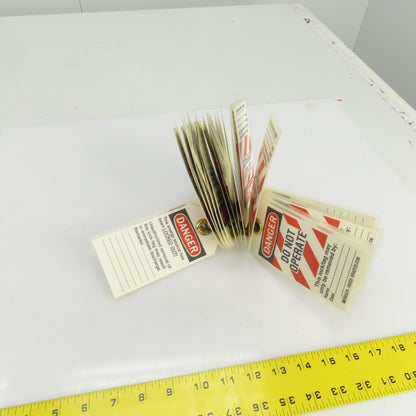 Brady 65520 Danger Do Not Operate Lock Tags Fully Laminated W/Grommets Lot Of 30