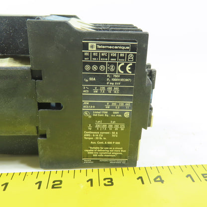 Telemecanique LP1D32 10 Control Relay Contactor 600V  50A Max. 24V Coil
