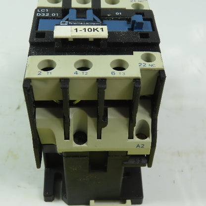 Telemecanique LP1D32 01 Contactor 600V 50A Max. 230V Coil W/LA4 DFB