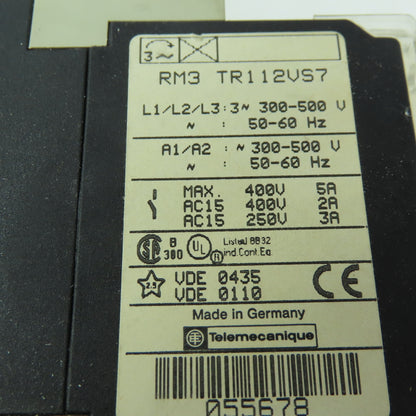 Telemecanique RM3 TR112VS7 Time Delay Relay Contactor 300-500V 5A