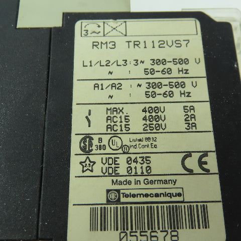 Telemecanique RM3 TR112VS7 Time Delay Relay Contactor 300-500V 5A