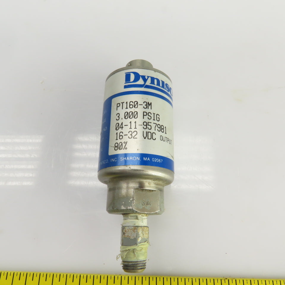 Dynisco PT160-3M Transducer Pressure Sensor 16-32 VDC 80% 0- 3.000 PSIG