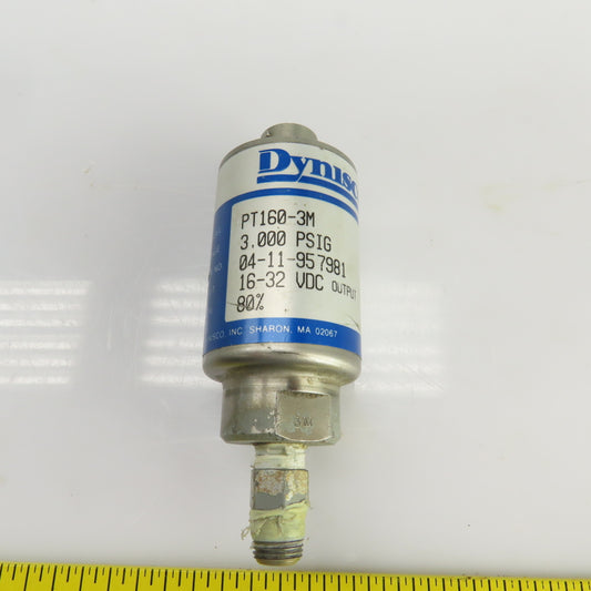 Dynisco PT160-3M Transducer Pressure Sensor 16-32 VDC 80% 0- 3.000 PSIG