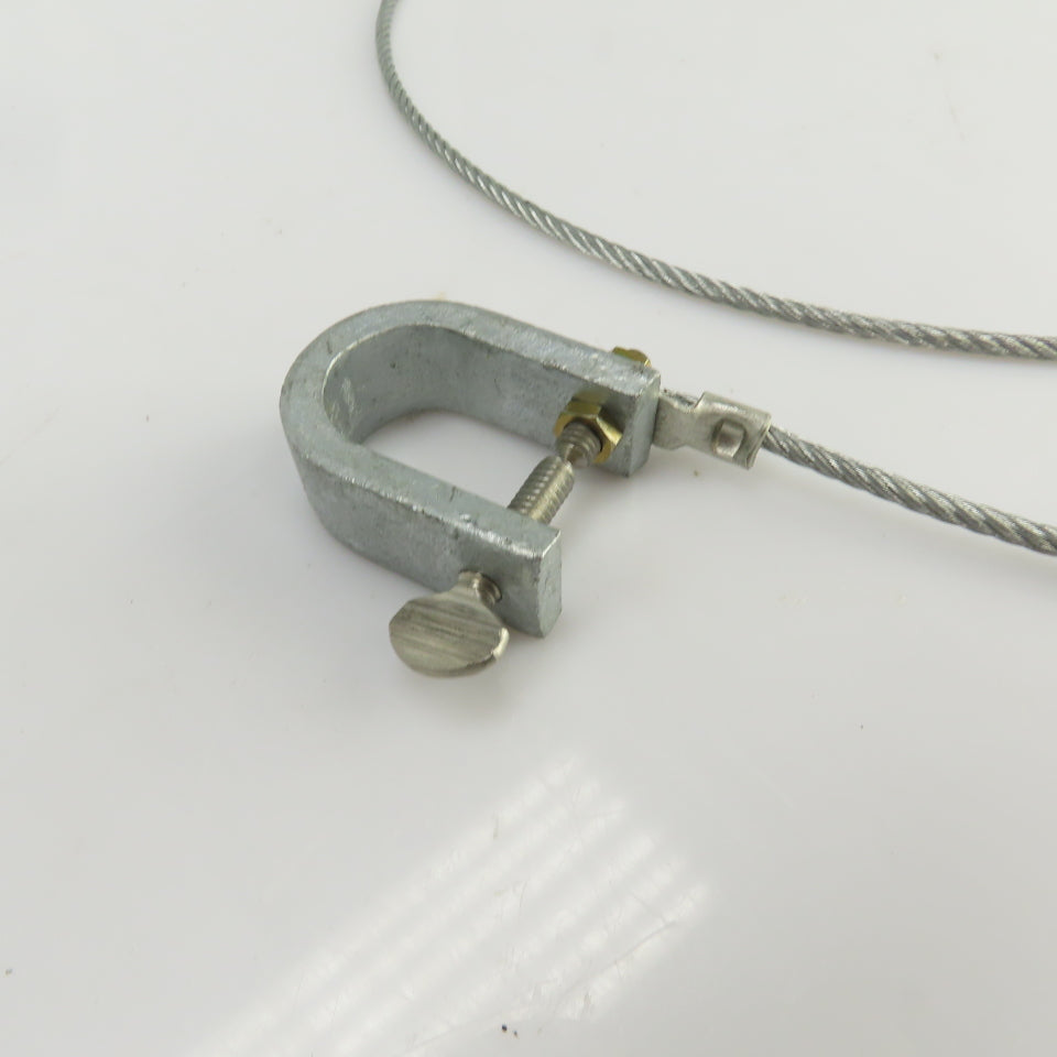 5' Bonding and Grounding Wire 5/32" Alligator Clip x C-Clamp