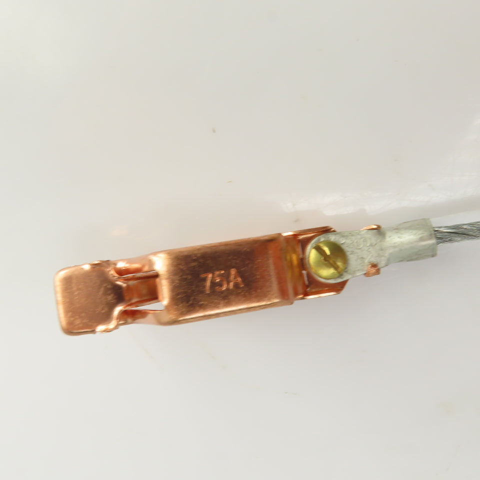 5' Bonding and Grounding Wire 5/32" Alligator Clip x C-Clamp
