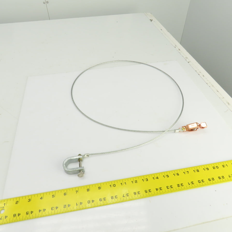 5' Bonding and Grounding Wire 5/32" Alligator Clip x C-Clamp