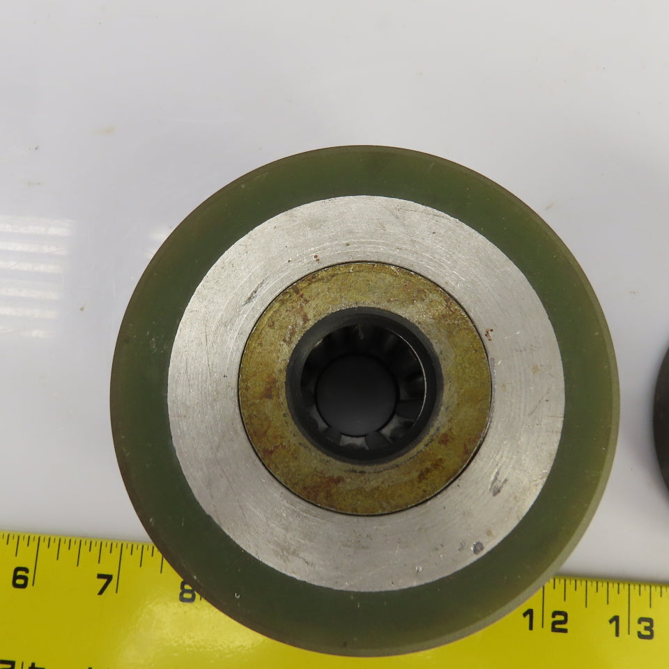 4" OD Polyurethane Roller 2-3/4" W 1" Bore Needle Roller Bearing Lot Of 2