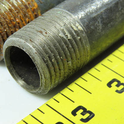 1/2" x 3" NPT Malleable Iron Black Pipe Nipple Fitting Lot of 19