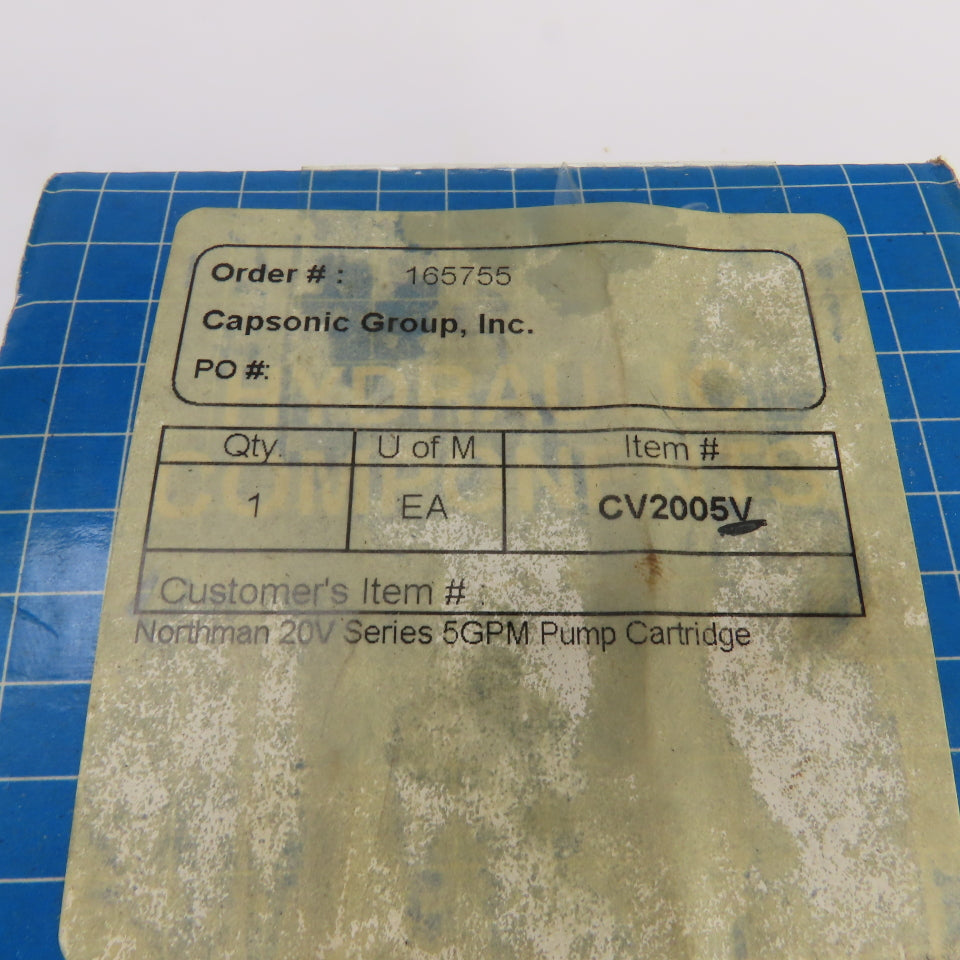 Northman CV-2005V 20V Series Vane Pump Cartridge Kit 5GPM W/Seals