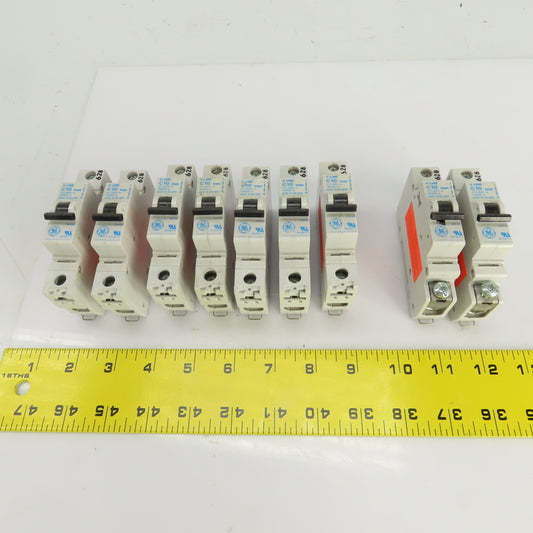 General Electric V-Line C10 Amp Circuit Breakers 277/480VAC Lot Of 9