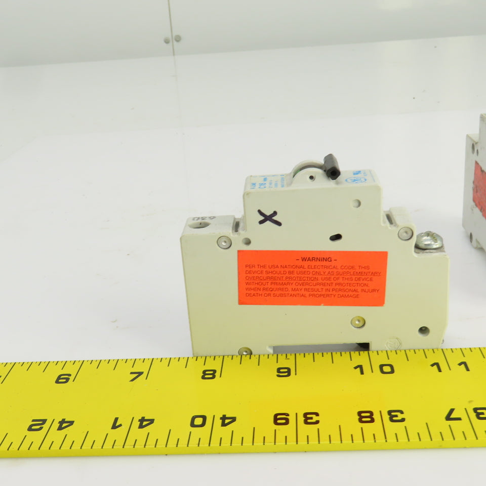 General Electric V-Line C16 Amp Circuit Breakers 277/480VAC Lot Of 2