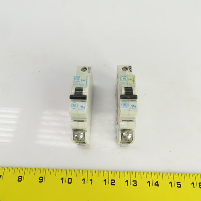 General Electric V-Line C16 Amp Circuit Breakers 277/480VAC Lot Of 2