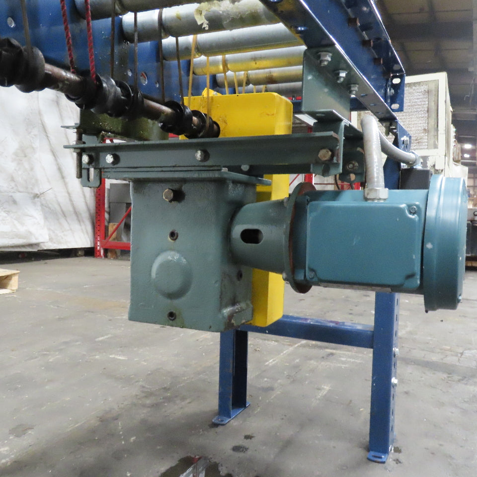 Hytrol 12-1/2" BF x 118" Long Live Roller Conveyor 26.5FPM 1Hp 3Ph