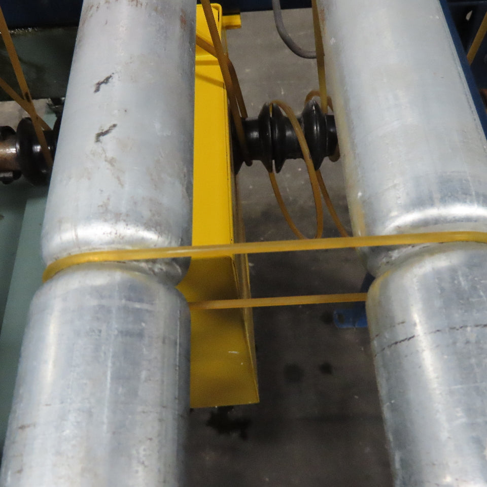 Hytrol 12-1/2" BF x 118" Long Live Roller Conveyor 26.5FPM 1Hp 3Ph