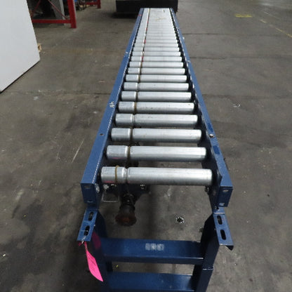 Hytrol 12-1/2" BF x 118" Long Live Roller Conveyor 26.5FPM 1Hp 3Ph