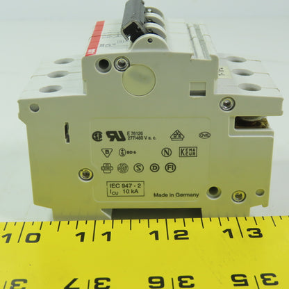 ABB S263 C6 6 Amp Miniature Circuit Breaker Din Mt 3 Pole 277/480V