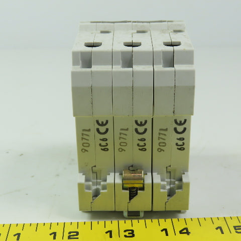 ABB S263 C6 6 Amp Miniature Circuit Breaker Din Mt 3 Pole 277/480V