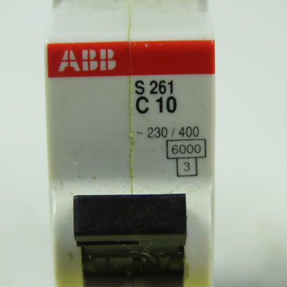 ABB S261 C10 6 Amp Miniature Circuit Breaker Din Mt 1 Pole 277/480V Lot of 2