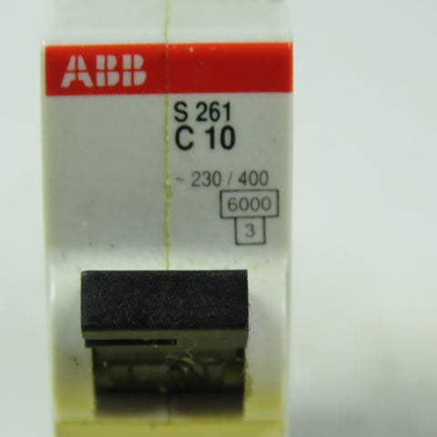 ABB S261 C10 6 Amp Miniature Circuit Breaker Din Mt 1 Pole 277/480V Lot of 2