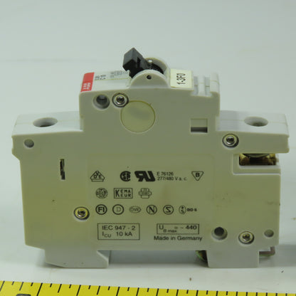 ABB S261 C10 6 Amp Miniature Circuit Breaker Din Mt 1 Pole 277/480V Lot of 2