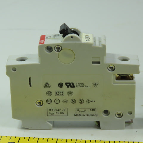 ABB S261 C10 6 Amp Miniature Circuit Breaker Din Mt 1 Pole 277/480V Lot of 2