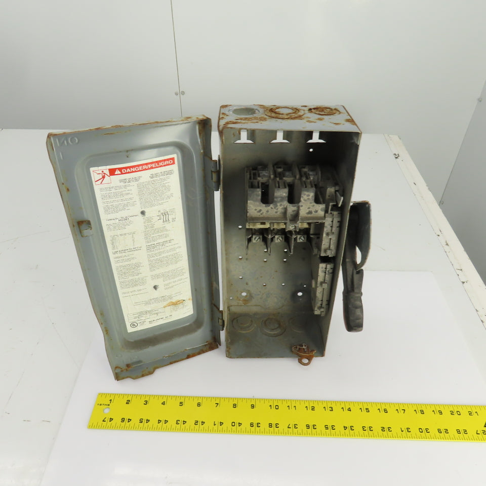 Square D HU361 30A 600VAC 600VDC Heavy Duty Safety Disconnect Switch