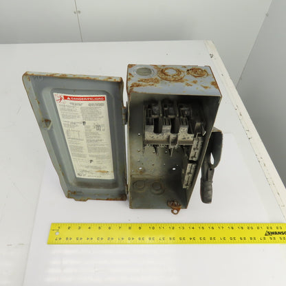 Square D HU361 30A 600VAC 600VDC Heavy Duty Safety Disconnect Switch
